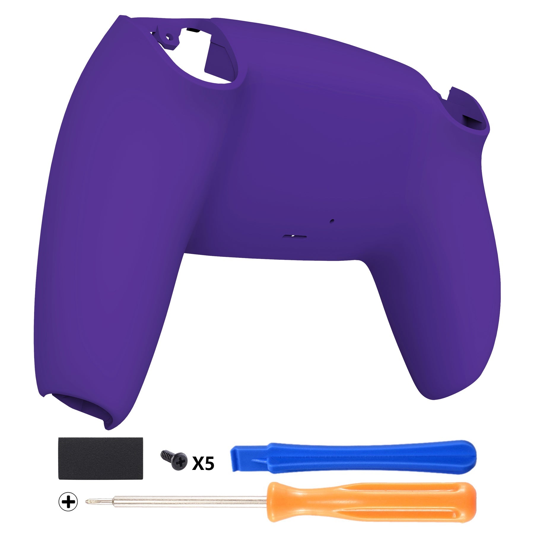eXtremeRate Replacement Back Housing Bottom Shell Compatible with PS5 Controller BDM-010/020/030/040/050 - Purple eXtremeRate