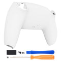 eXtremeRate Replacement Back Housing Bottom Shell Compatible with PS5 Controller BDM-010/020/030/040/050 - White eXtremeRate