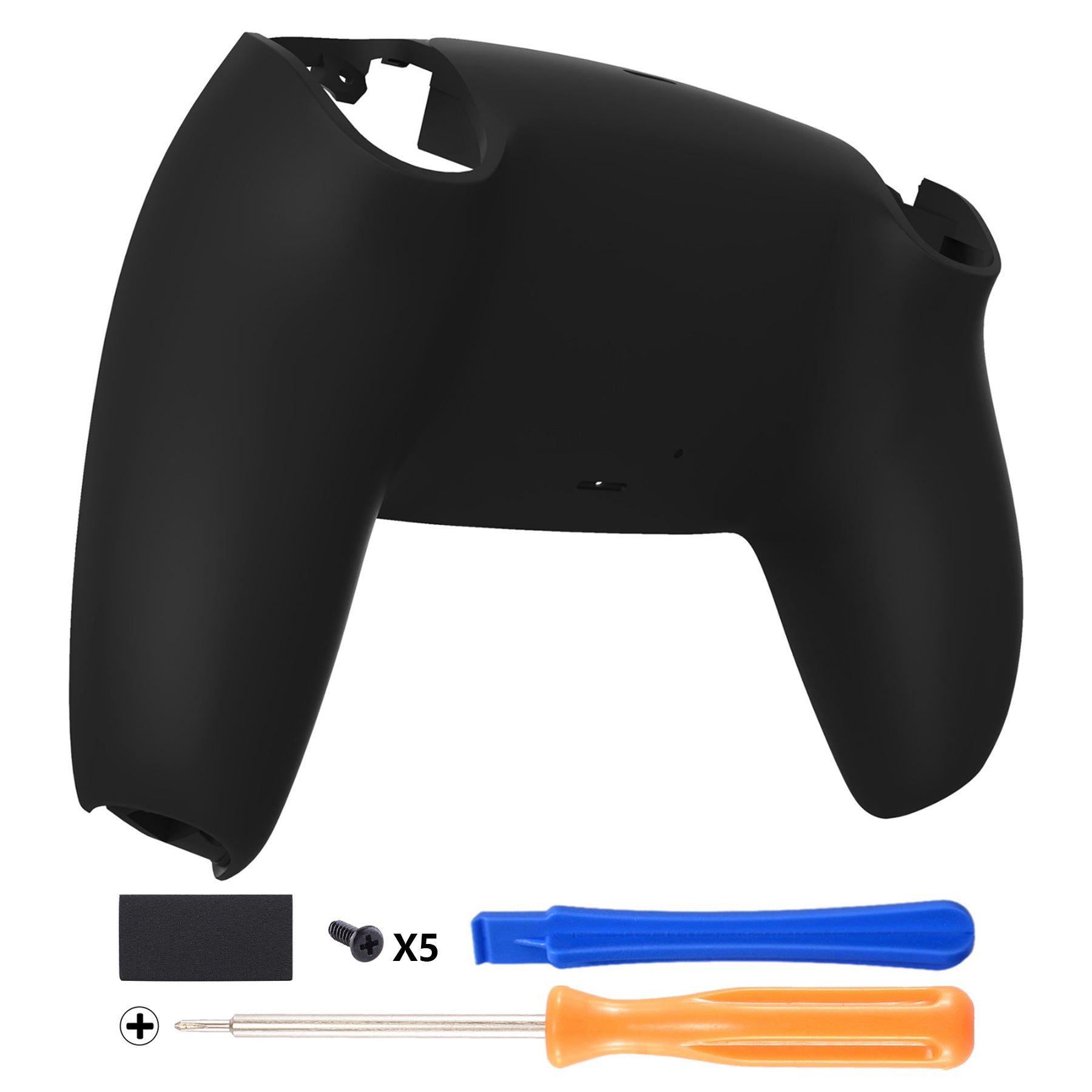 eXtremeRate Replacement Back Housing Bottom Shell Compatible with PS5 Controller BDM-010/020/030/040/050 - Black eXtremeRate