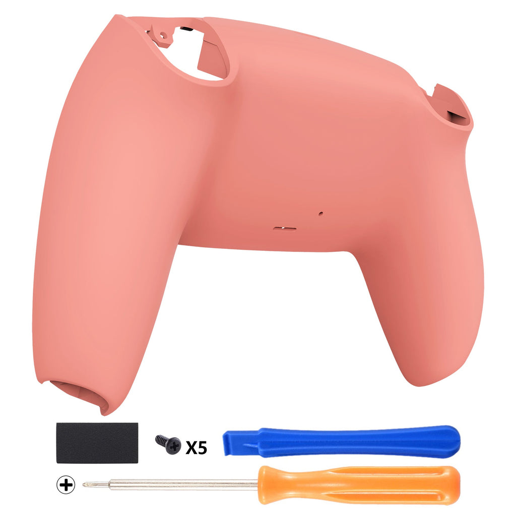 eXtremeRate Replacement Back Housing Bottom Shell Compatible with PS5 Controller BDM-010/020/030/040/050 - Coral eXtremeRate