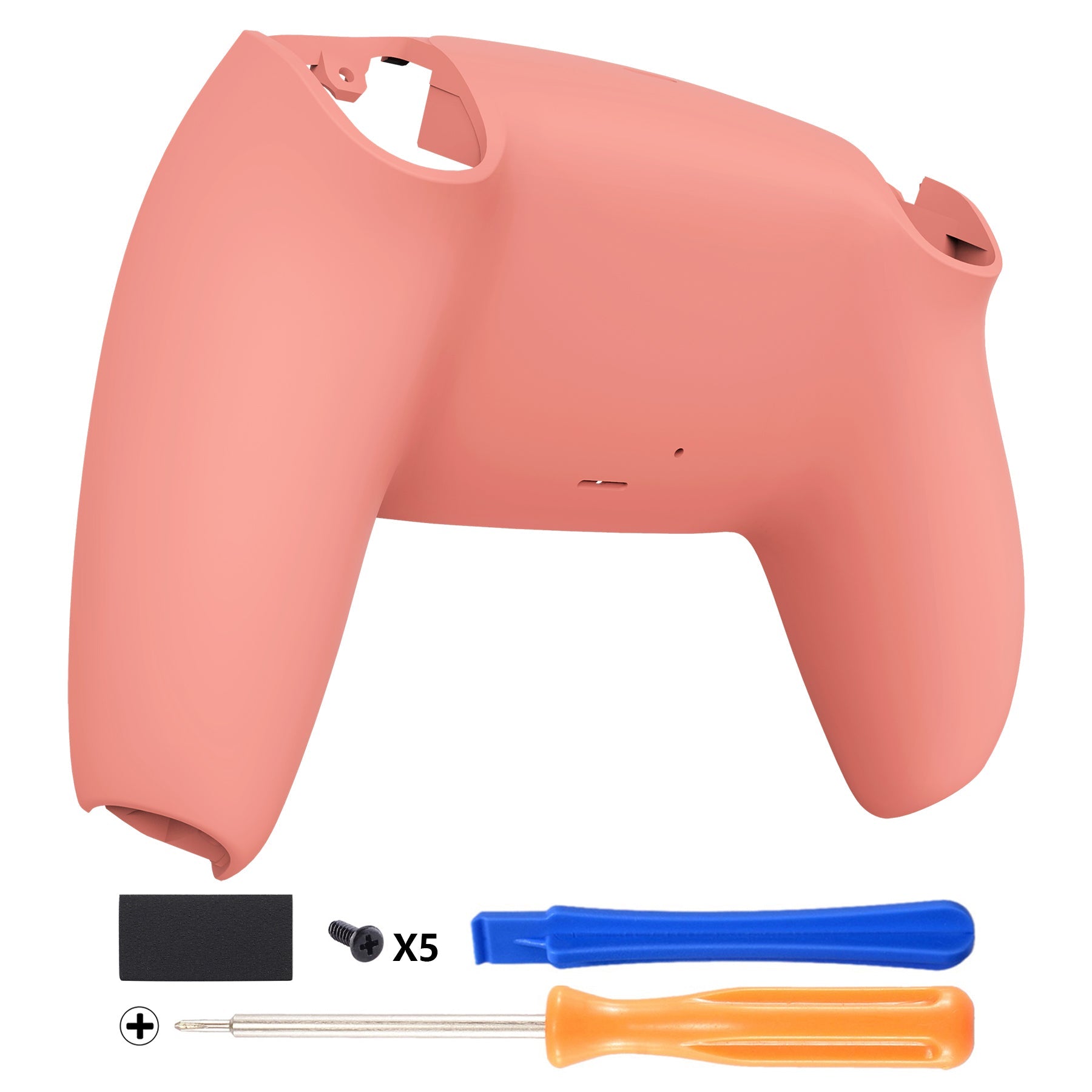 eXtremeRate Replacement Back Housing Bottom Shell Compatible with PS5 Controller BDM-010/020/030/040/050 - Coral eXtremeRate
