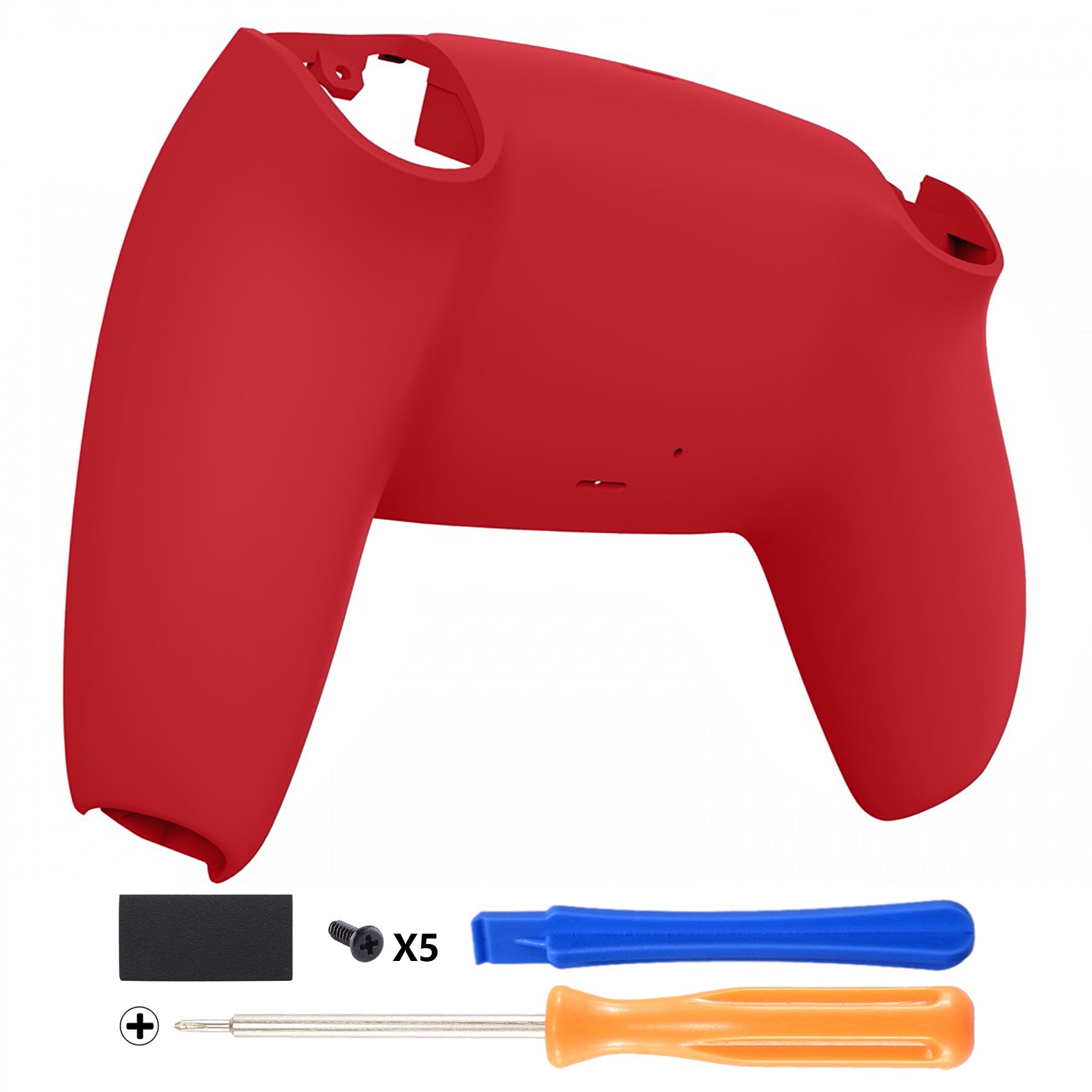 eXtremeRate Replacement Back Housing Bottom Shell Compatible with PS5 Controller BDM-010/020/030/040/050 - Passion Red eXtremeRate