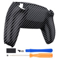 eXtremeRate Replacement Back Housing Bottom Shell Compatible with PS5 Controller BDM-010/020/030/040/050 - Graphite Carbon Fiber eXtremeRate