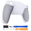 eXtremeRate Performance Grip Replacement Back Housing Bottom Shell Compatible with PS5 Controller BDM-010/020/030/040/050 - Rubberized White eXtremeRate