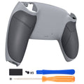 eXtremeRate Performance Grip Replacement Back Housing Bottom Shell Compatible with PS5 Controller BDM-010/020/030/040/050 - Rubberized New Hope Gray & Classic Gray eXtremeRate