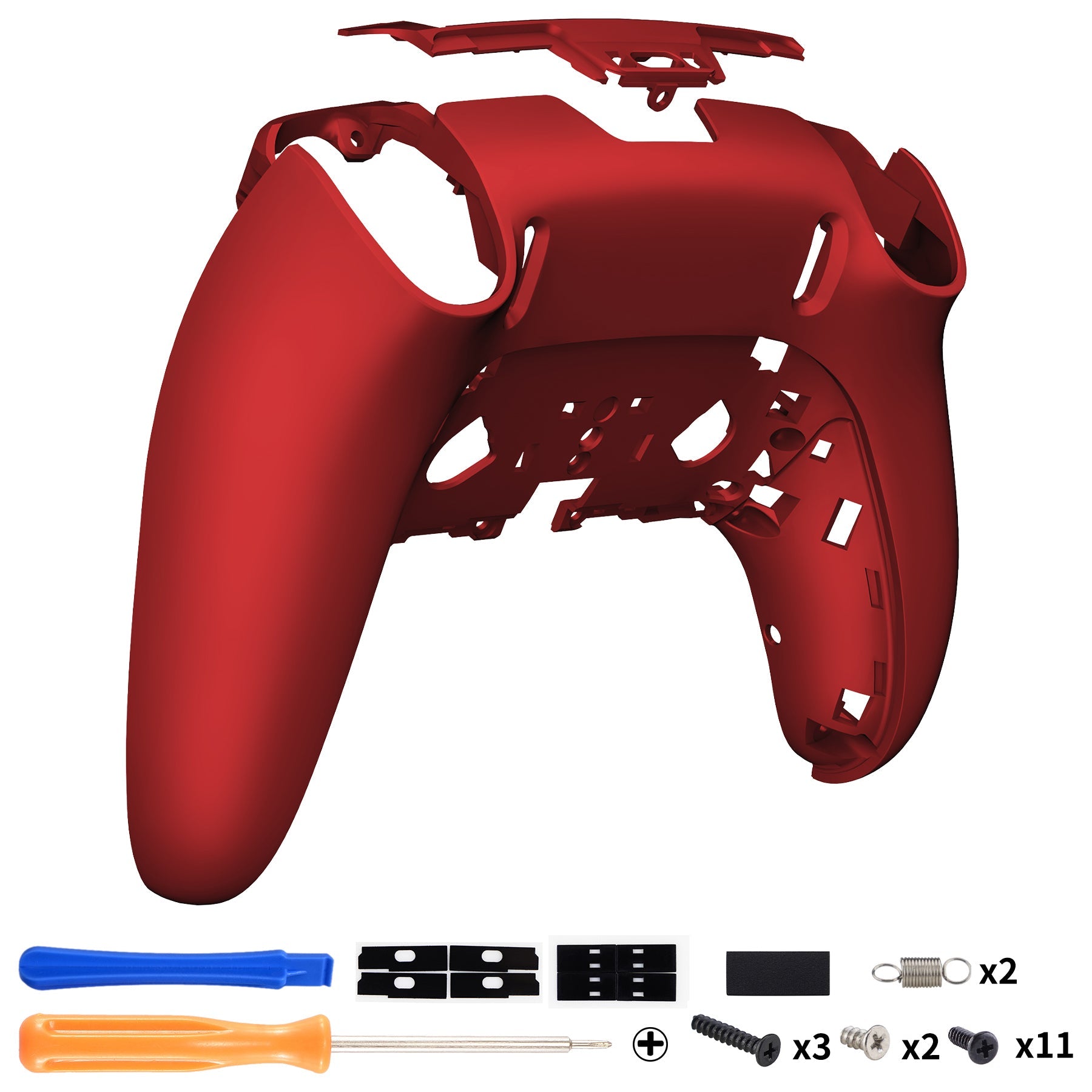 eXtremeRate Replacement Back Housing Bottom Shell Compatible with PS5 Edge Controller - Scarlet Red eXtremeRate