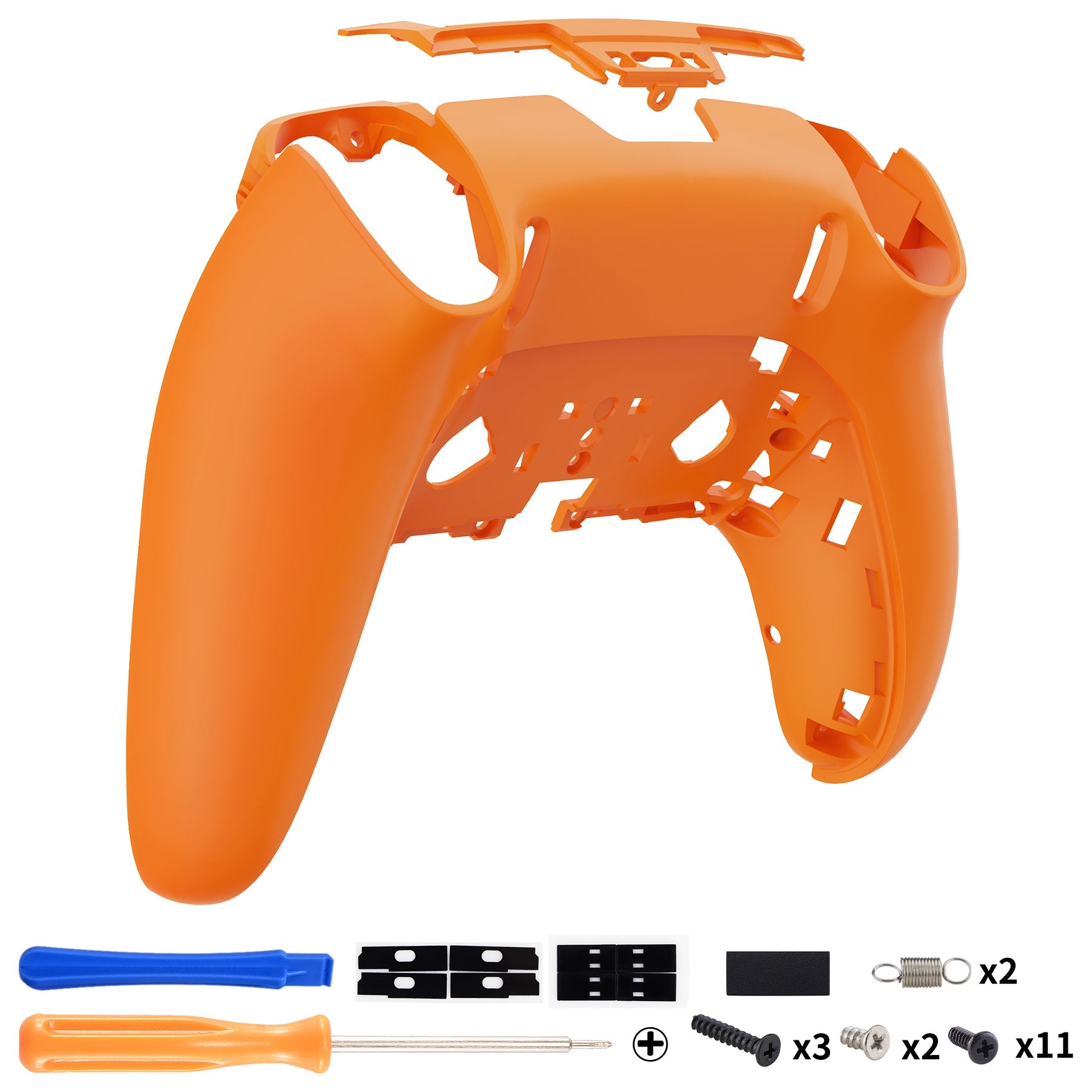 eXtremeRate Replacement Back Housing Bottom Shell Compatible with PS5 Edge Controller - Royal Orange eXtremeRate