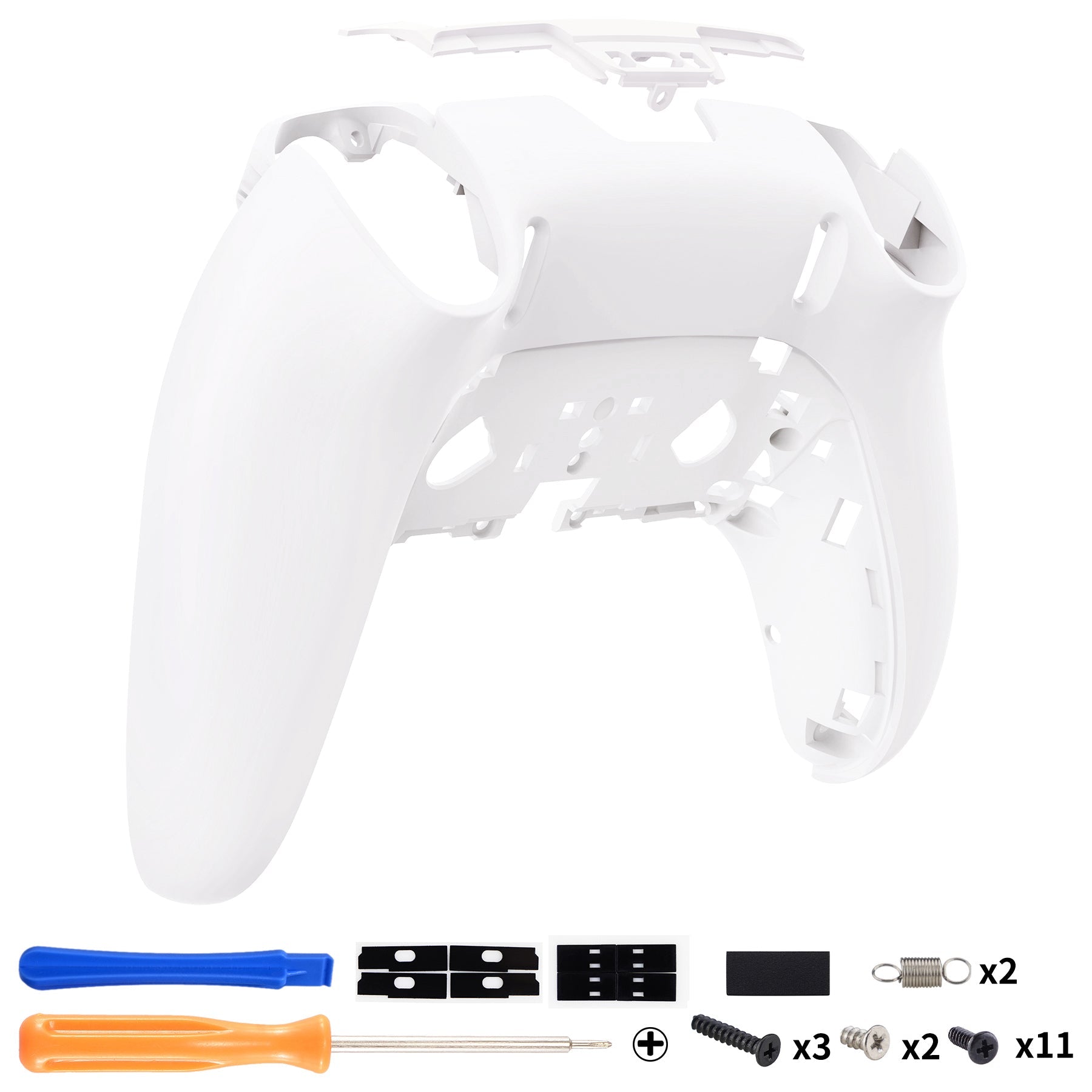 eXtremeRate Replacement Back Housing Bottom Shell Compatible with PS5 Edge Controller - White eXtremeRate