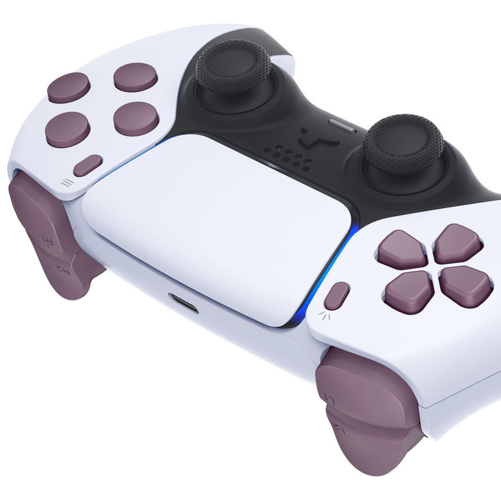 eXtremeRate Replacement Full Set Buttons Compatible with PS5 Controller BDM-030/040/050/060 - Dark Grayish Violet eXtremeRate