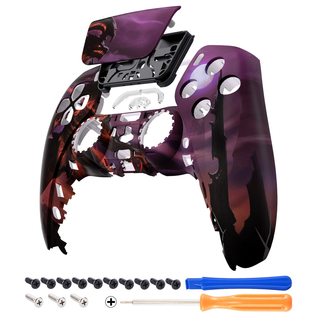 eXtremeRate Replacement Front Housing Shell with Touchpad Compatible with PS5 Controller BDM-010/020/030/040/050 - Dragon King eXtremeRate