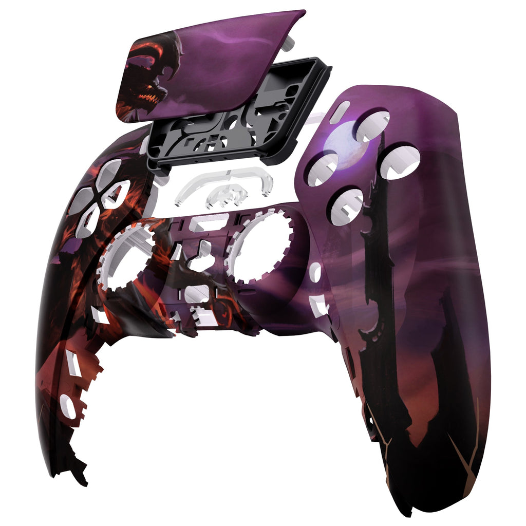 eXtremeRate Replacement Front Housing Shell with Touchpad Compatible with PS5 Controller BDM-010/020/030/040/050 - Dragon King eXtremeRate