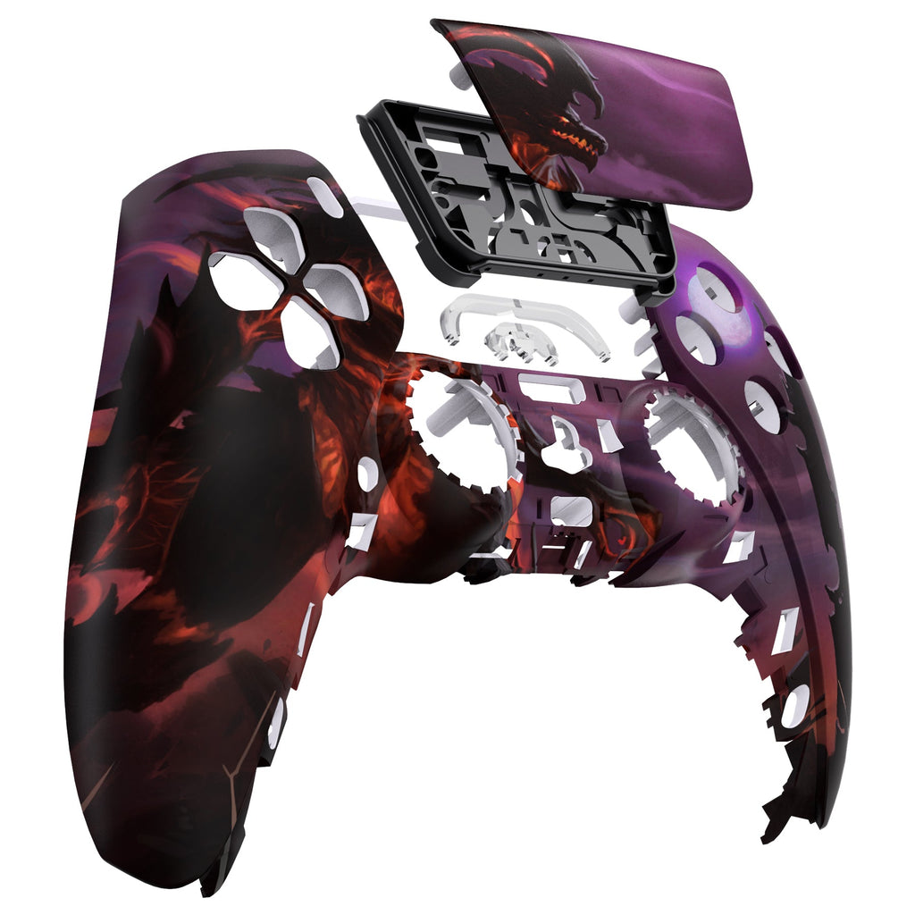 eXtremeRate Replacement Front Housing Shell with Touchpad Compatible with PS5 Controller BDM-010/020/030/040/050 - Dragon King eXtremeRate