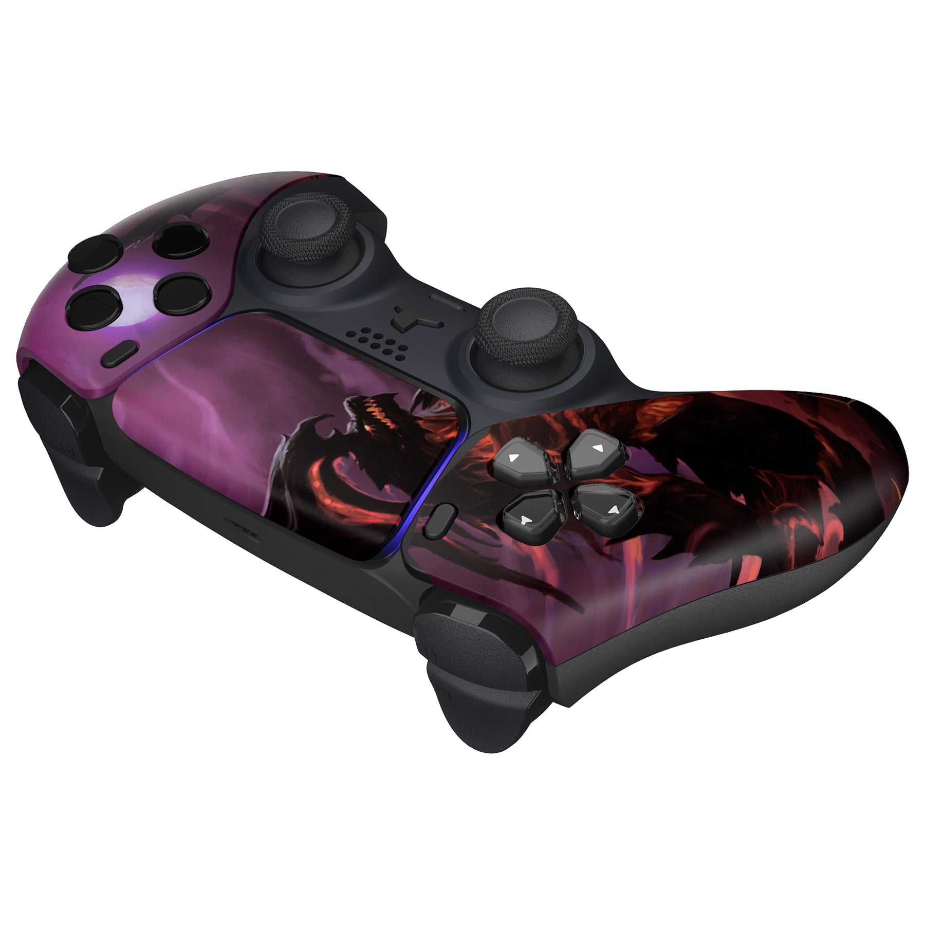 eXtremeRate Replacement Front Housing Shell with Touchpad Compatible with PS5 Controller BDM-010/020/030/040/050 - Dragon King eXtremeRate