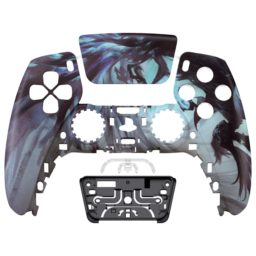 eXtremeRate Replacement Front Housing Shell with Touchpad Compatible with PS5 Controller BDM-010/020/030/040/050 - Dragon Whisper eXtremeRate