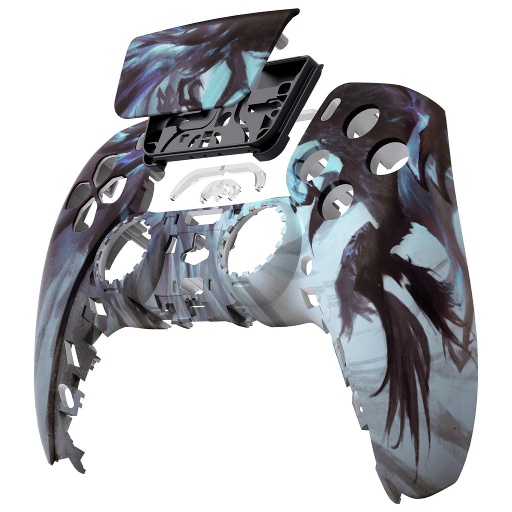 eXtremeRate Replacement Front Housing Shell with Touchpad Compatible with PS5 Controller BDM-010/020/030/040/050 - Dragon Whisper eXtremeRate