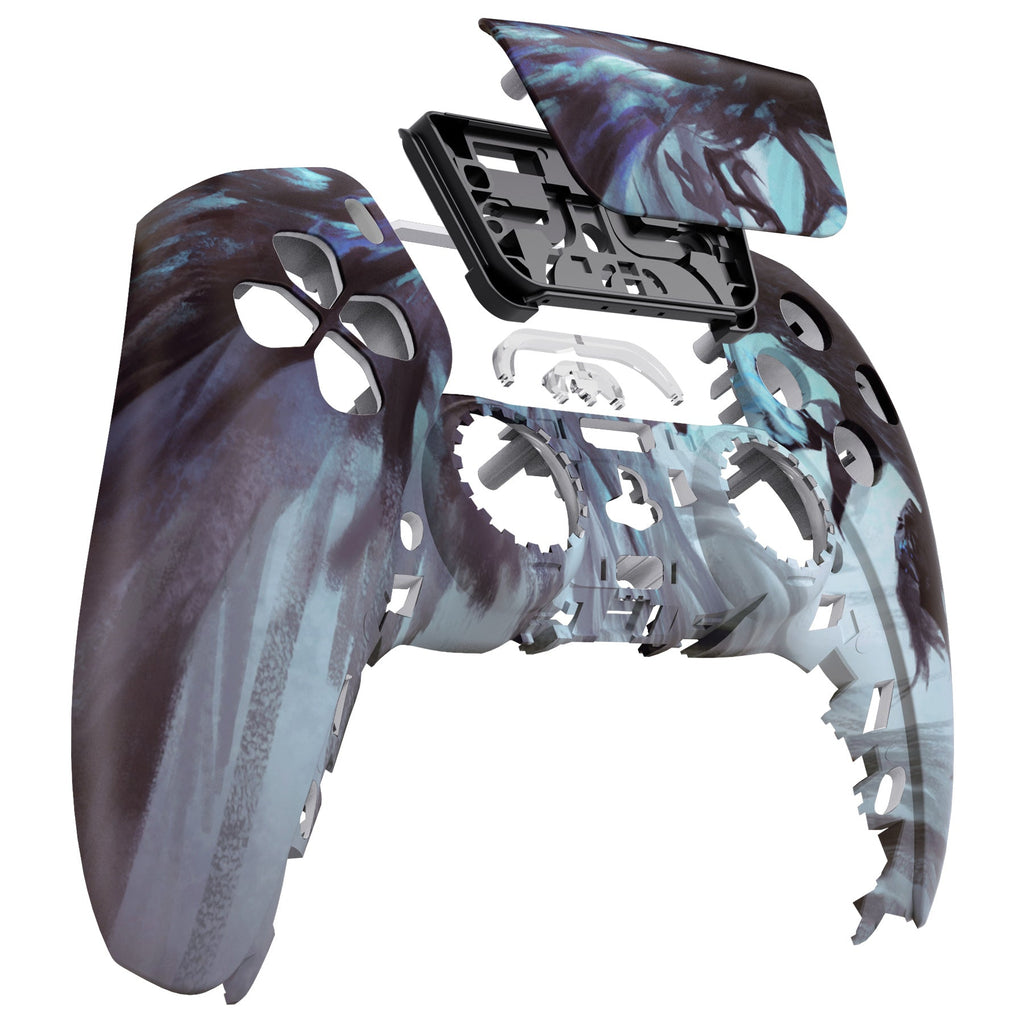 eXtremeRate Replacement Front Housing Shell with Touchpad Compatible with PS5 Controller BDM-010/020/030/040/050 - Dragon Whisper eXtremeRate