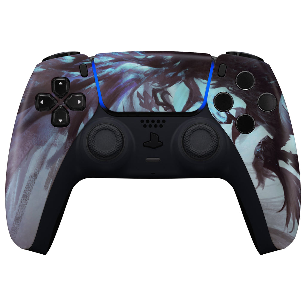 eXtremeRate Replacement Front Housing Shell with Touchpad Compatible with PS5 Controller BDM-010/020/030/040/050 - Dragon Whisper eXtremeRate