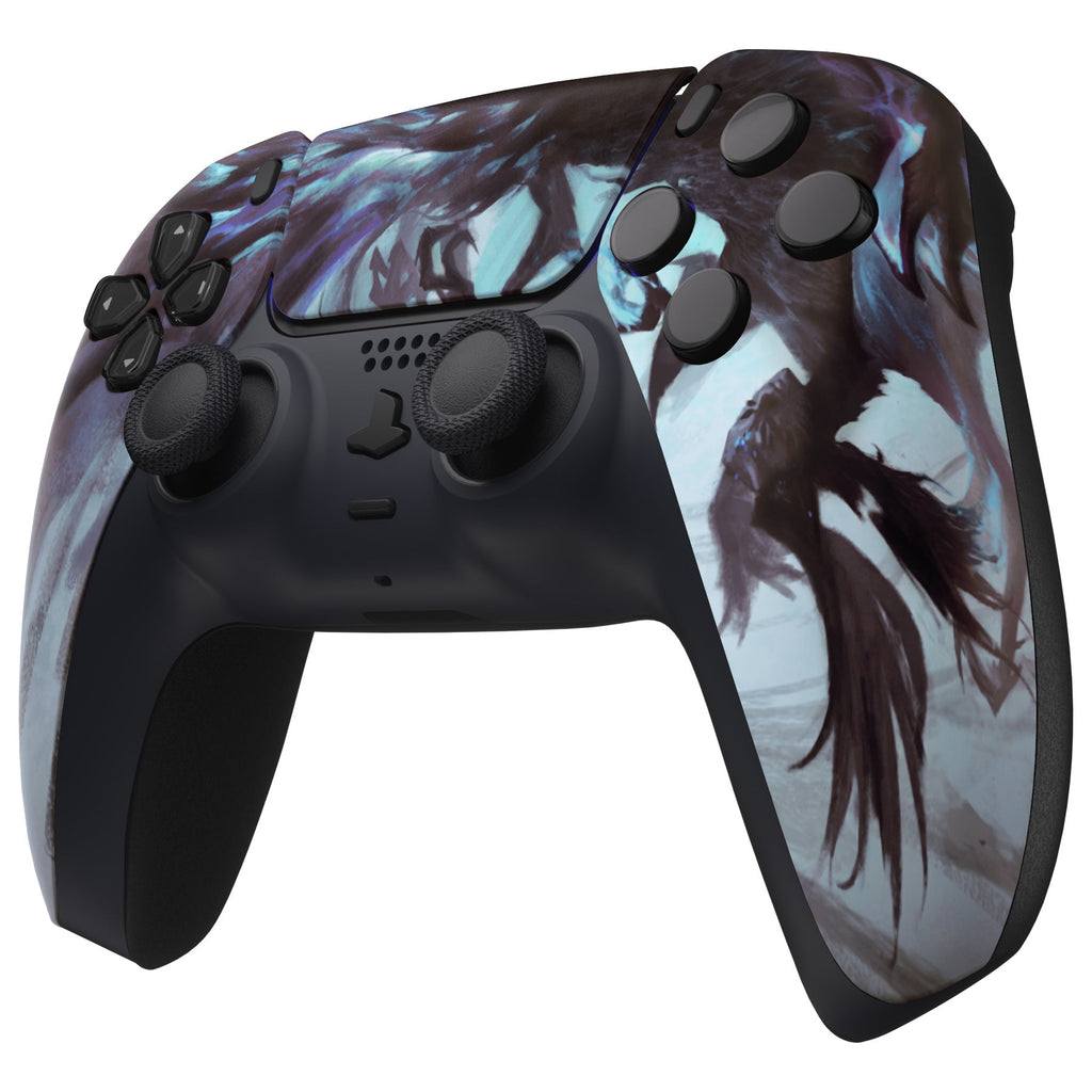 eXtremeRate Replacement Front Housing Shell with Touchpad Compatible with PS5 Controller BDM-010/020/030/040/050 - Dragon Whisper eXtremeRate