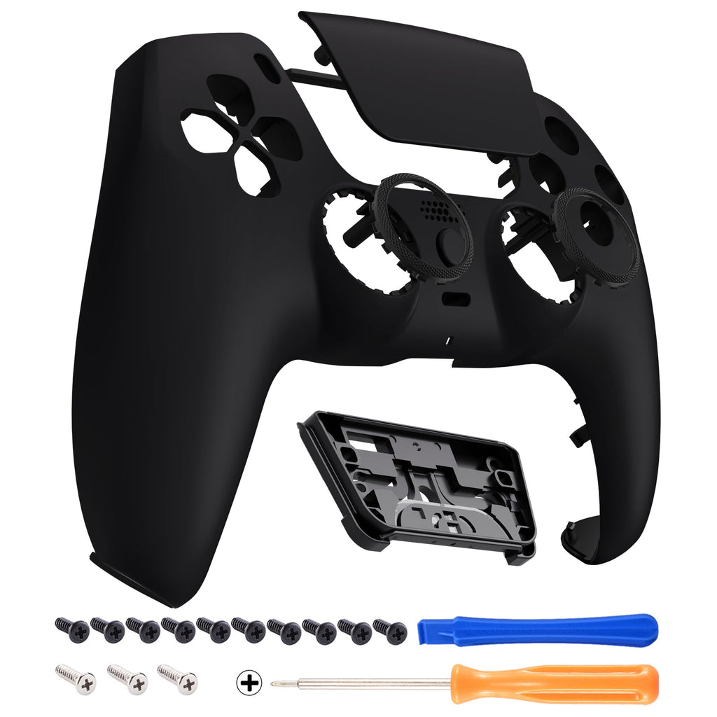 eXtremeRate LUNA Redesigned Replacement Front Shell with Touchpad Compatible with PS5 Controller BDM-010/020/030/040/050/060 - Black eXtremeRate