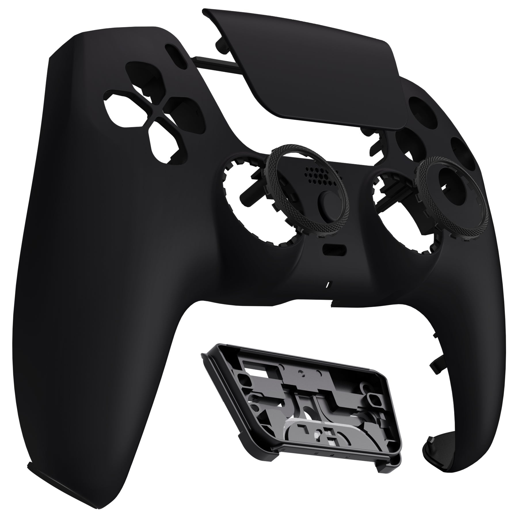eXtremeRate LUNA Redesigned Replacement Front Shell with Touchpad Compatible with PS5 Controller BDM-010/020/030/040/050/060 - Black eXtremeRate