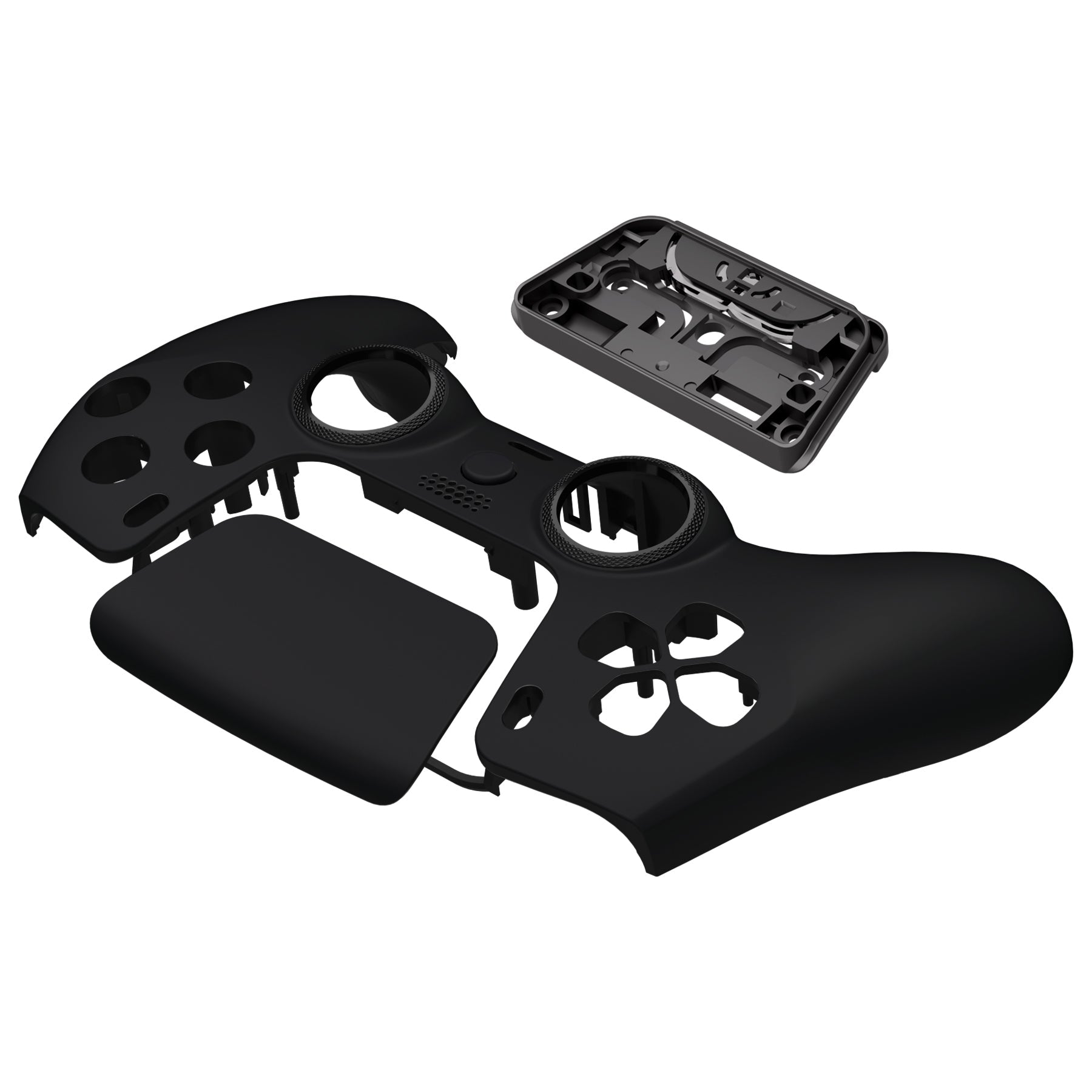 eXtremeRate LUNA Redesigned Replacement Front Shell with Touchpad Compatible with PS5 Controller BDM-010/020/030/040/050/060 - Black eXtremeRate