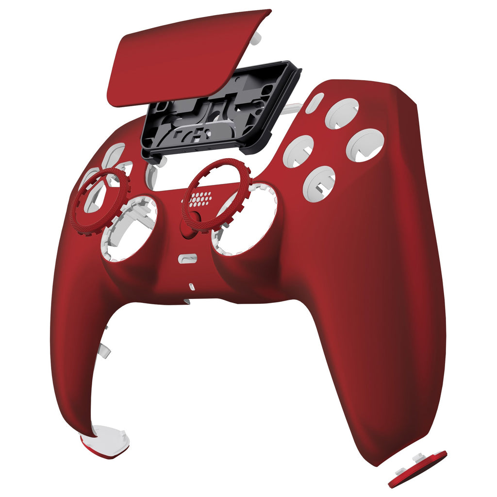 eXtremeRate LUNA Redesigned Replacement Front Shell with Touchpad Compatible with PS5 Controller BDM-010/020/030/040/050 - Scarlet Red eXtremeRate