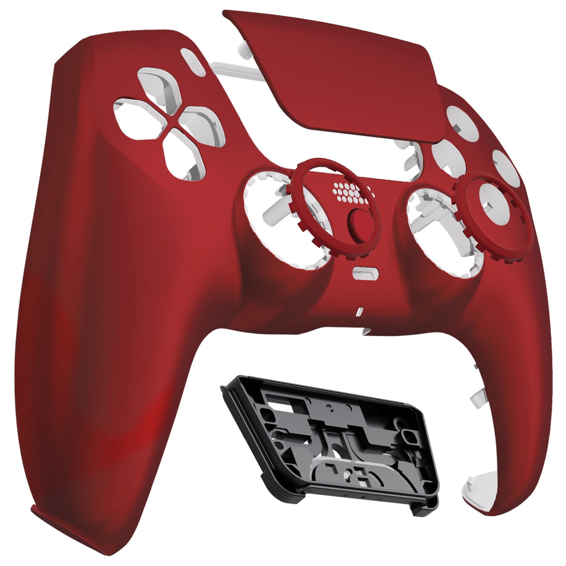 eXtremeRate LUNA Redesigned Replacement Front Shell with Touchpad Compatible with PS5 Controller BDM-010/020/030/040/050 - Scarlet Red eXtremeRate