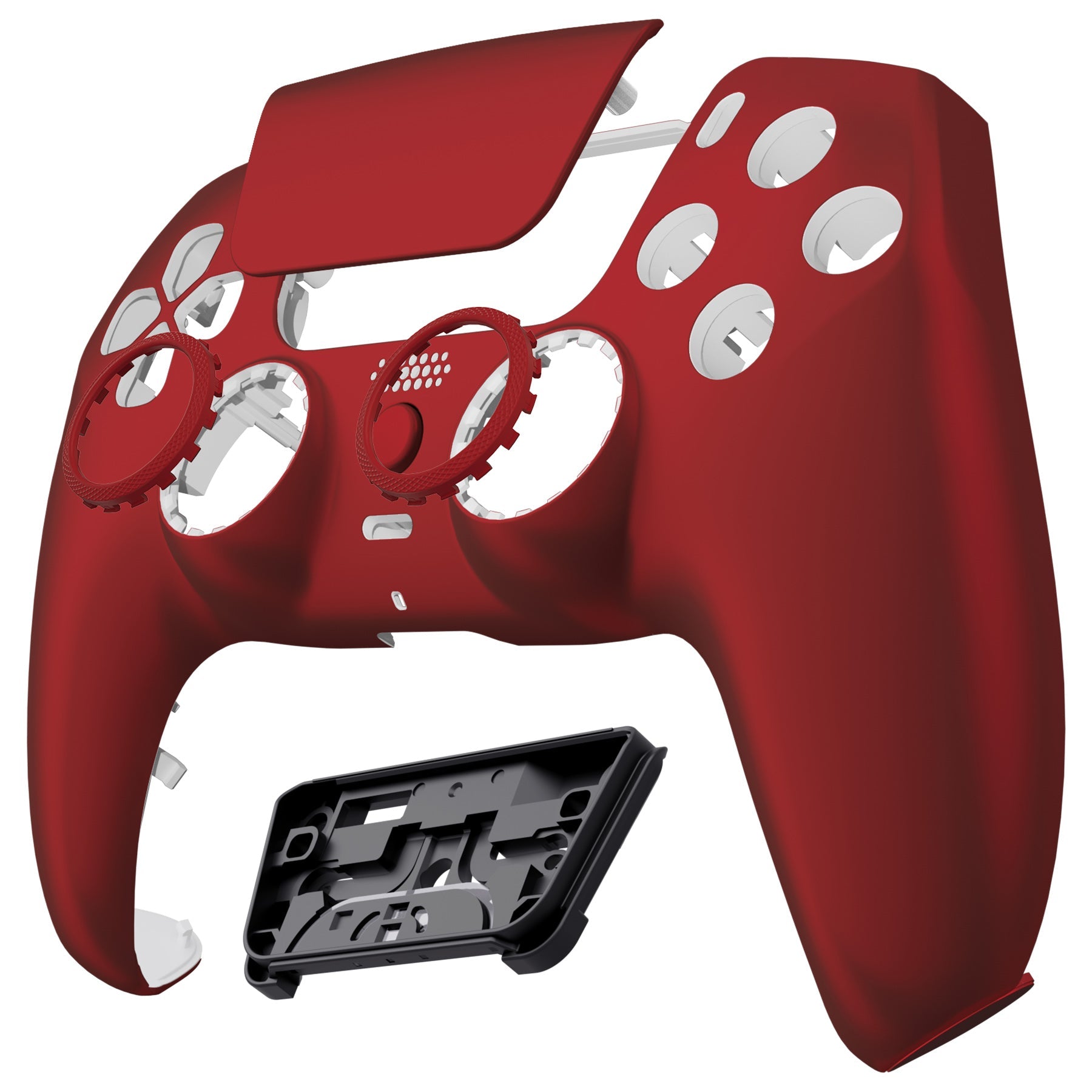 eXtremeRate LUNA Redesigned Replacement Front Shell with Touchpad Compatible with PS5 Controller BDM-010/020/030/040/050 - Scarlet Red eXtremeRate