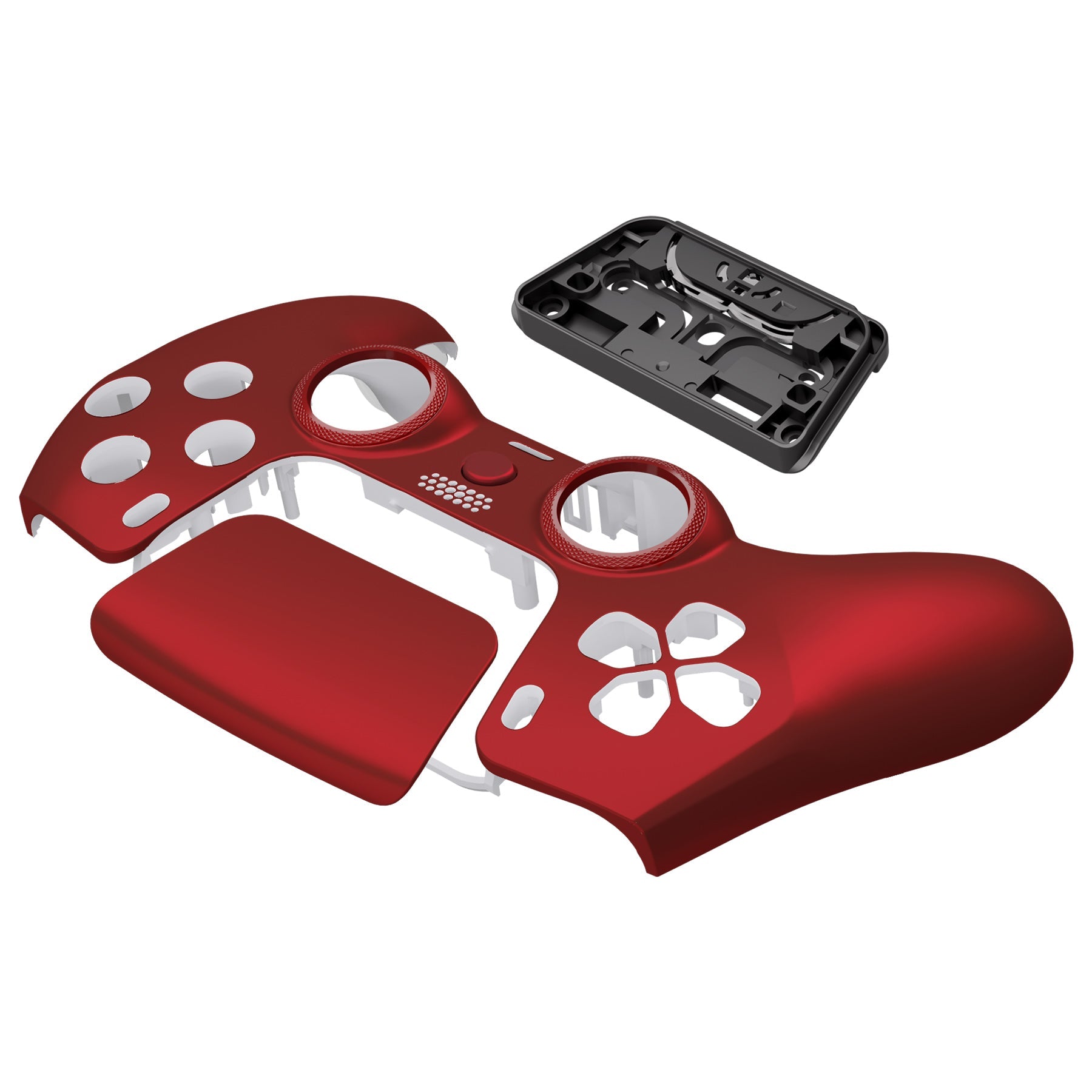 eXtremeRate LUNA Redesigned Replacement Front Shell with Touchpad Compatible with PS5 Controller BDM-010/020/030/040/050 - Scarlet Red eXtremeRate