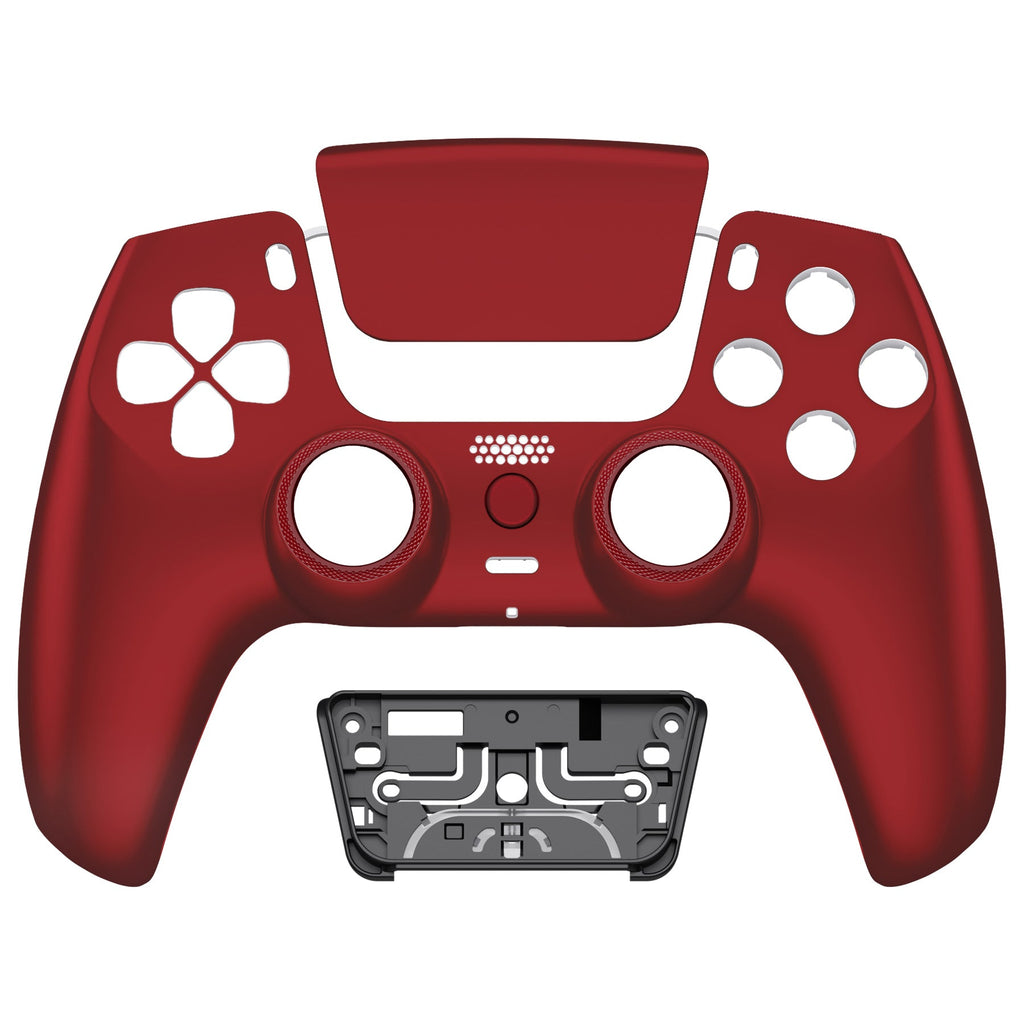 eXtremeRate LUNA Redesigned Replacement Front Shell with Touchpad Compatible with PS5 Controller BDM-010/020/030/040/050 - Scarlet Red eXtremeRate