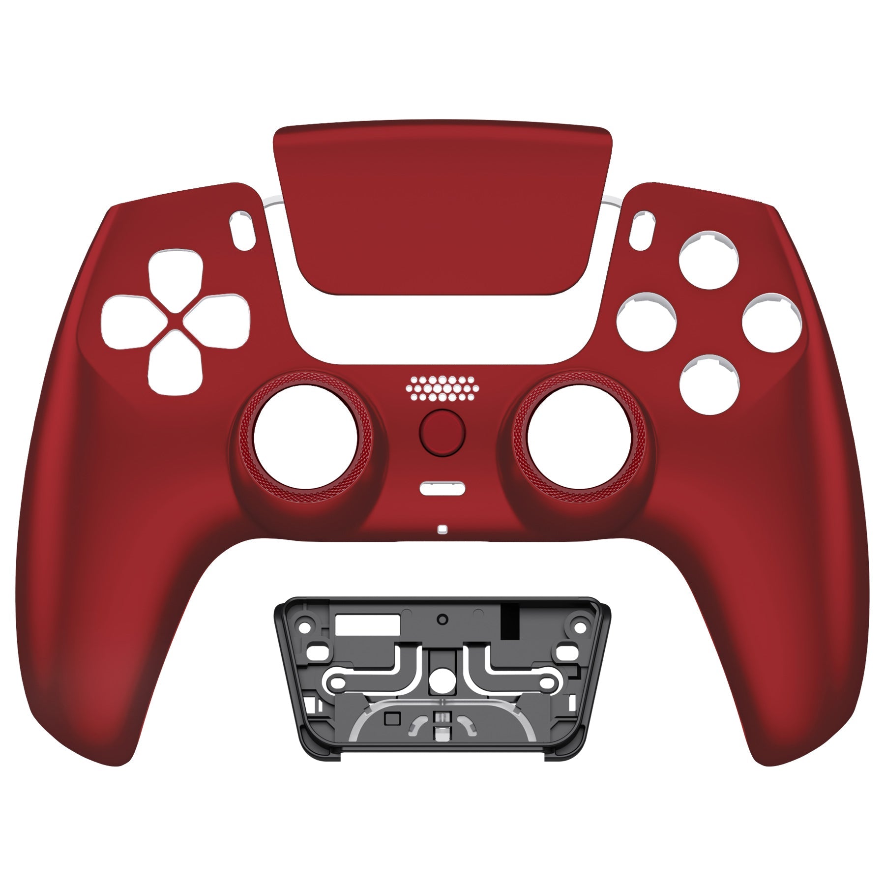 eXtremeRate LUNA Redesigned Replacement Front Shell with Touchpad Compatible with PS5 Controller BDM-010/020/030/040/050 - Scarlet Red eXtremeRate