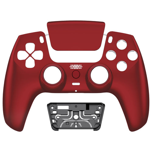 eXtremeRate LUNA Redesigned Replacement Front Shell with Touchpad Compatible with PS5 Controller BDM-010/020/030/040/050 - Scarlet Red eXtremeRate