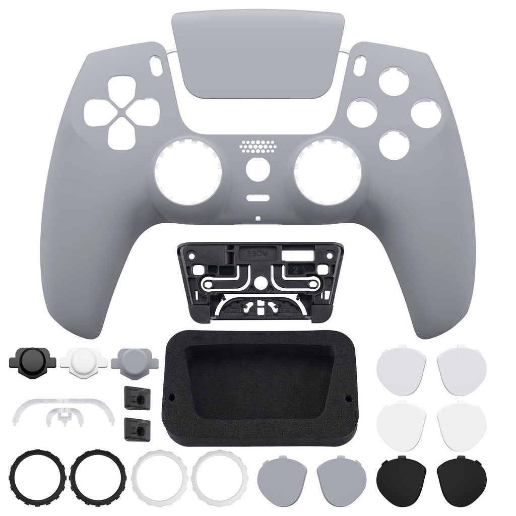 eXtremeRate LUNA Redesigned Replacement Front Shell with Touchpad Compatible with PS5 Controller BDM-010/020/030/040/050 - New Hope Gray eXtremeRate