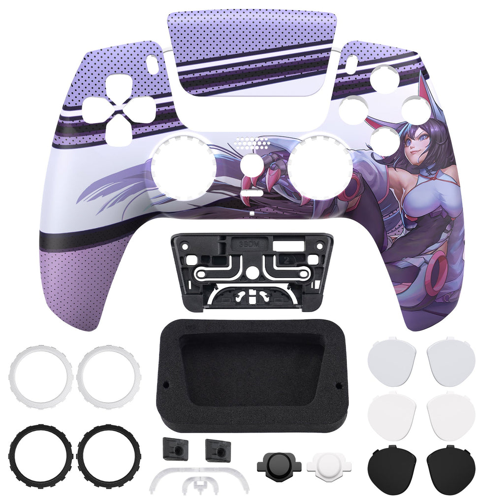 eXtremeRate LUNA Redesigned Replacement Front Shell with Touchpad Compatible with PS5 Controller BDM-010/020/030/040/050/060 - Neko Mecha eXtremeRate