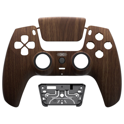 eXtremeRate LUNA Redesigned Replacement Front Shell with Touchpad Compatible with PS5 Controller BDM-010/020/030/040/050/060 - Wood Grain eXtremeRate