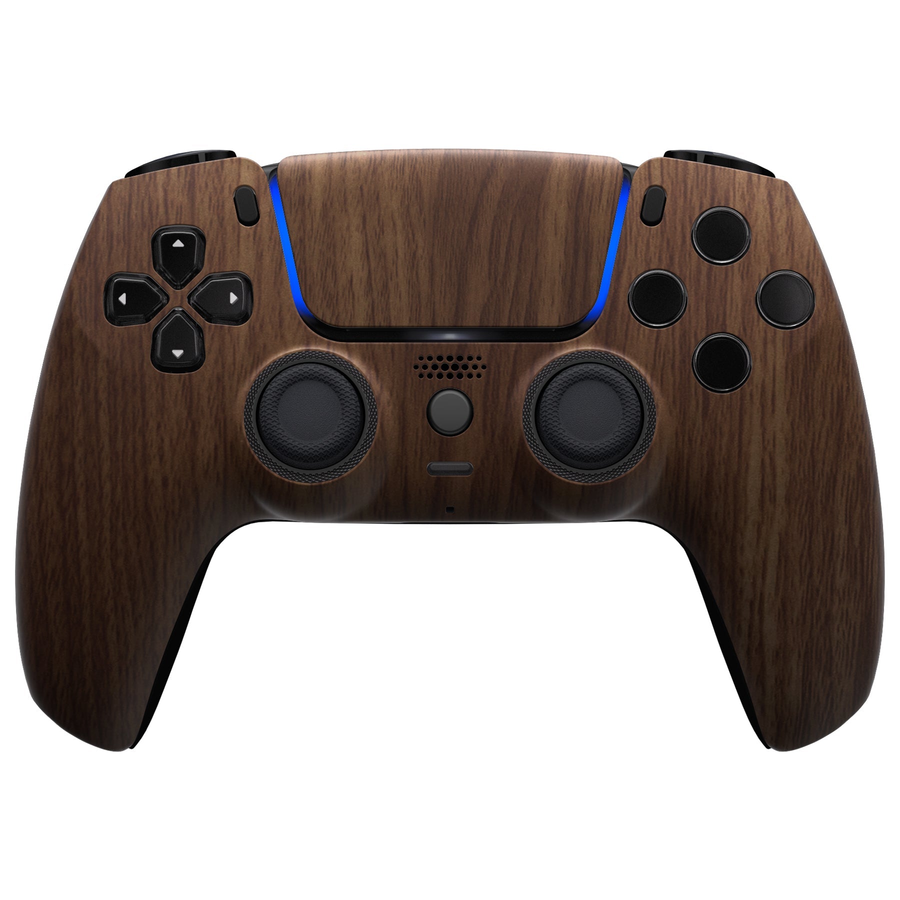eXtremeRate LUNA Redesigned Replacement Front Shell with Touchpad Compatible with PS5 Controller BDM-010/020/030/040/050/060 - Wood Grain eXtremeRate