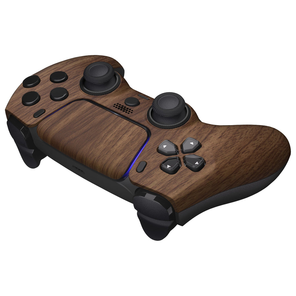 eXtremeRate LUNA Redesigned Replacement Front Shell with Touchpad Compatible with PS5 Controller BDM-010/020/030/040/050/060 - Wood Grain eXtremeRate
