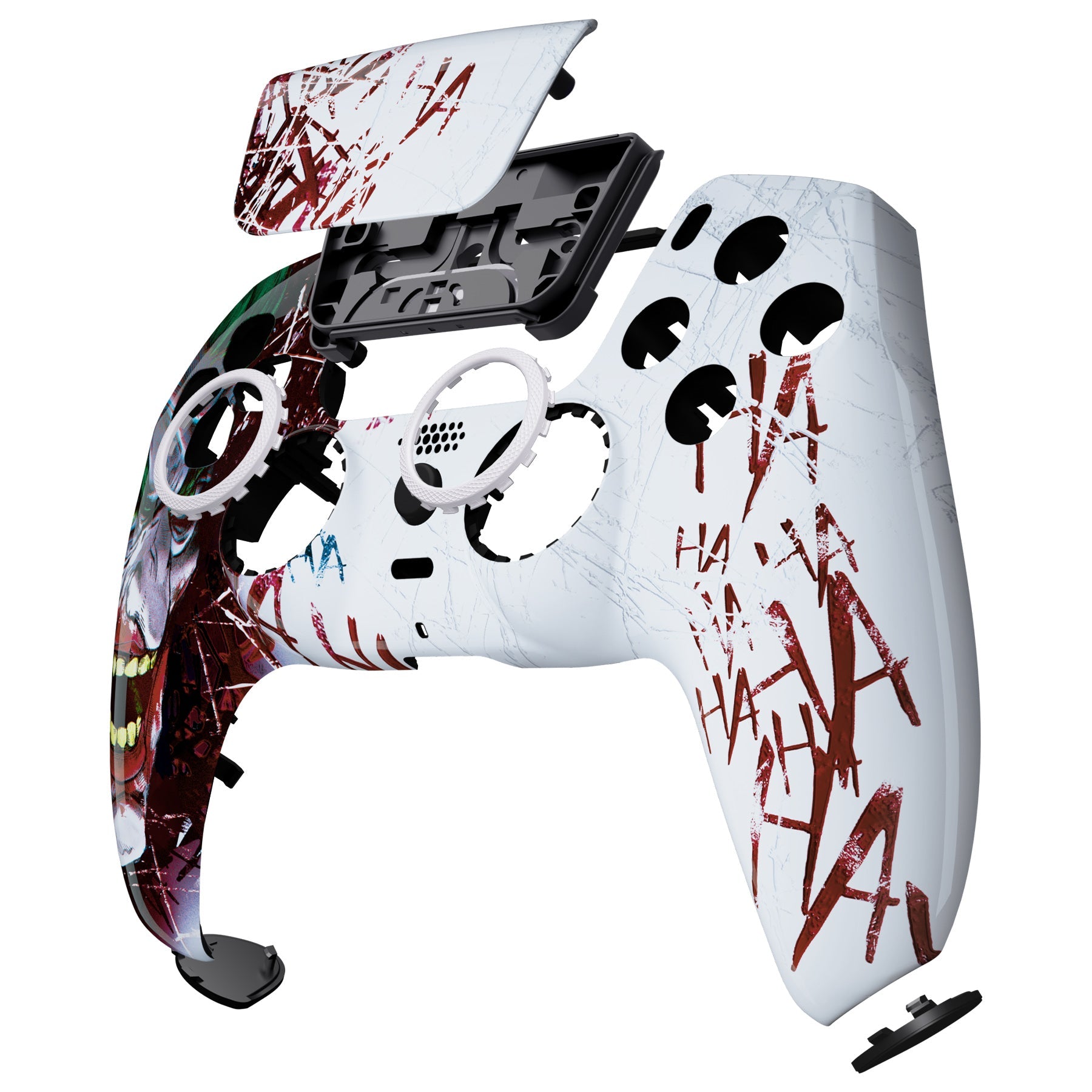 eXtremeRate LUNA Redesigned Replacement Front Shell with Touchpad Compatible with PS5 Controller BDM-010/020/030/040/050/060 - Clown HAHAHA eXtremeRate