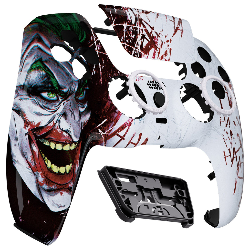 eXtremeRate LUNA Redesigned Replacement Front Shell with Touchpad Compatible with PS5 Controller BDM-010/020/030/040/050/060 - Clown HAHAHA eXtremeRate