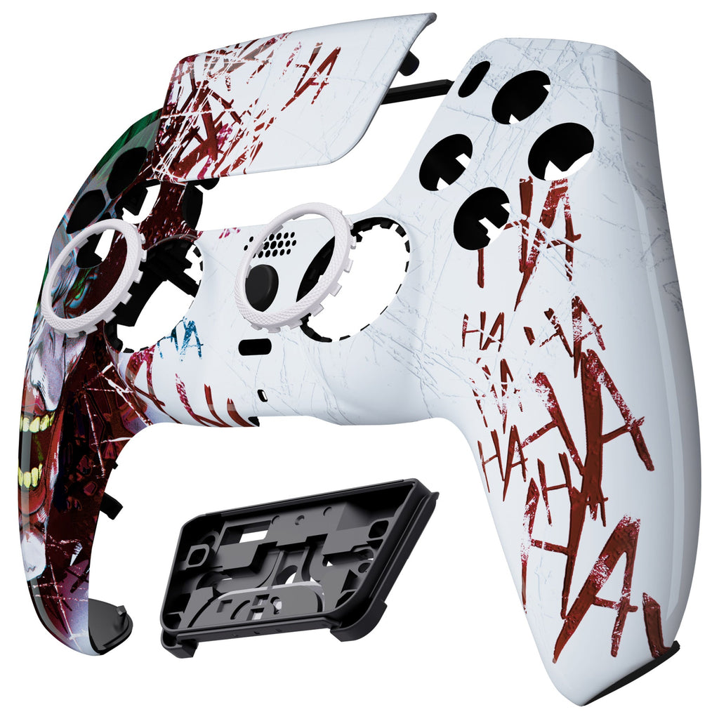 eXtremeRate LUNA Redesigned Replacement Front Shell with Touchpad Compatible with PS5 Controller BDM-010/020/030/040/050/060 - Clown HAHAHA eXtremeRate