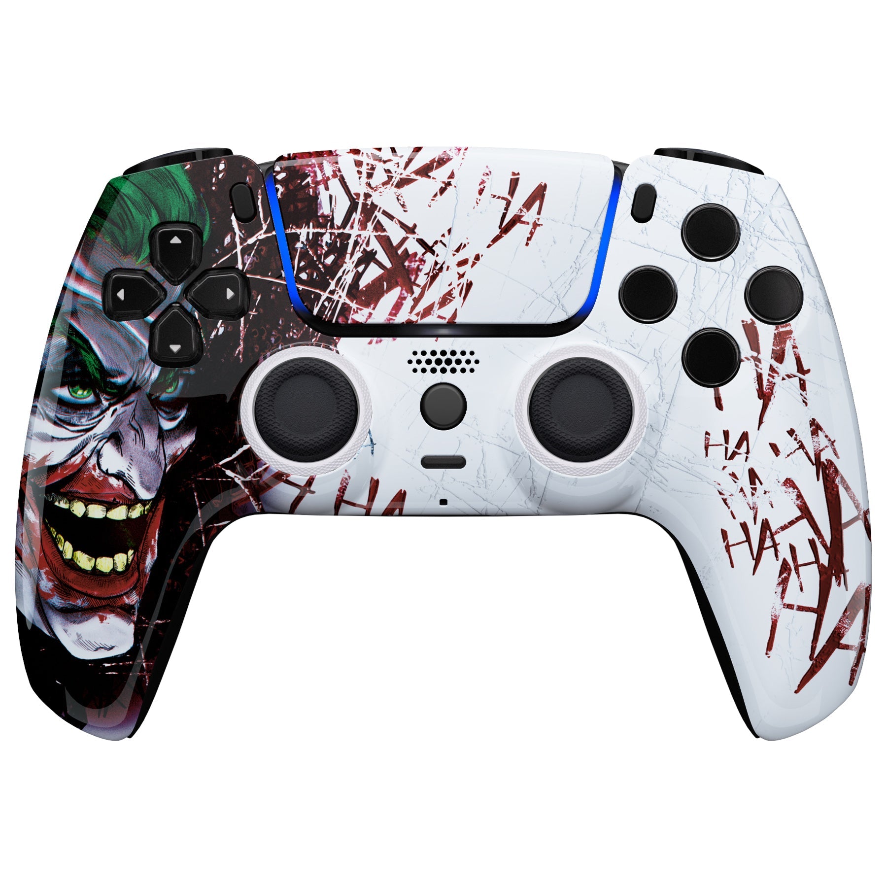 eXtremeRate LUNA Redesigned Replacement Front Shell with Touchpad Compatible with PS5 Controller BDM-010/020/030/040/050/060 - Clown HAHAHA eXtremeRate