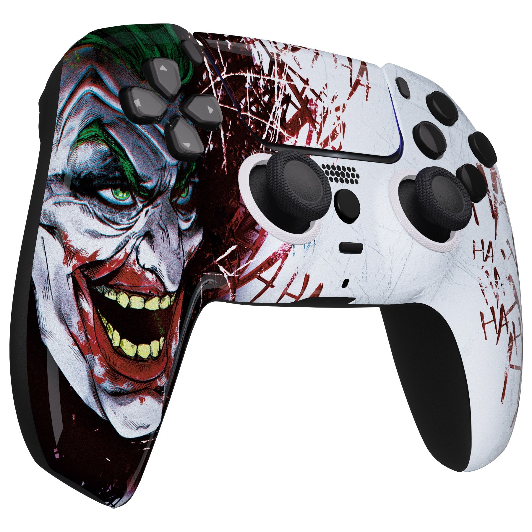 eXtremeRate LUNA Redesigned Replacement Front Shell with Touchpad Compatible with PS5 Controller BDM-010/020/030/040/050/060 - Clown HAHAHA eXtremeRate