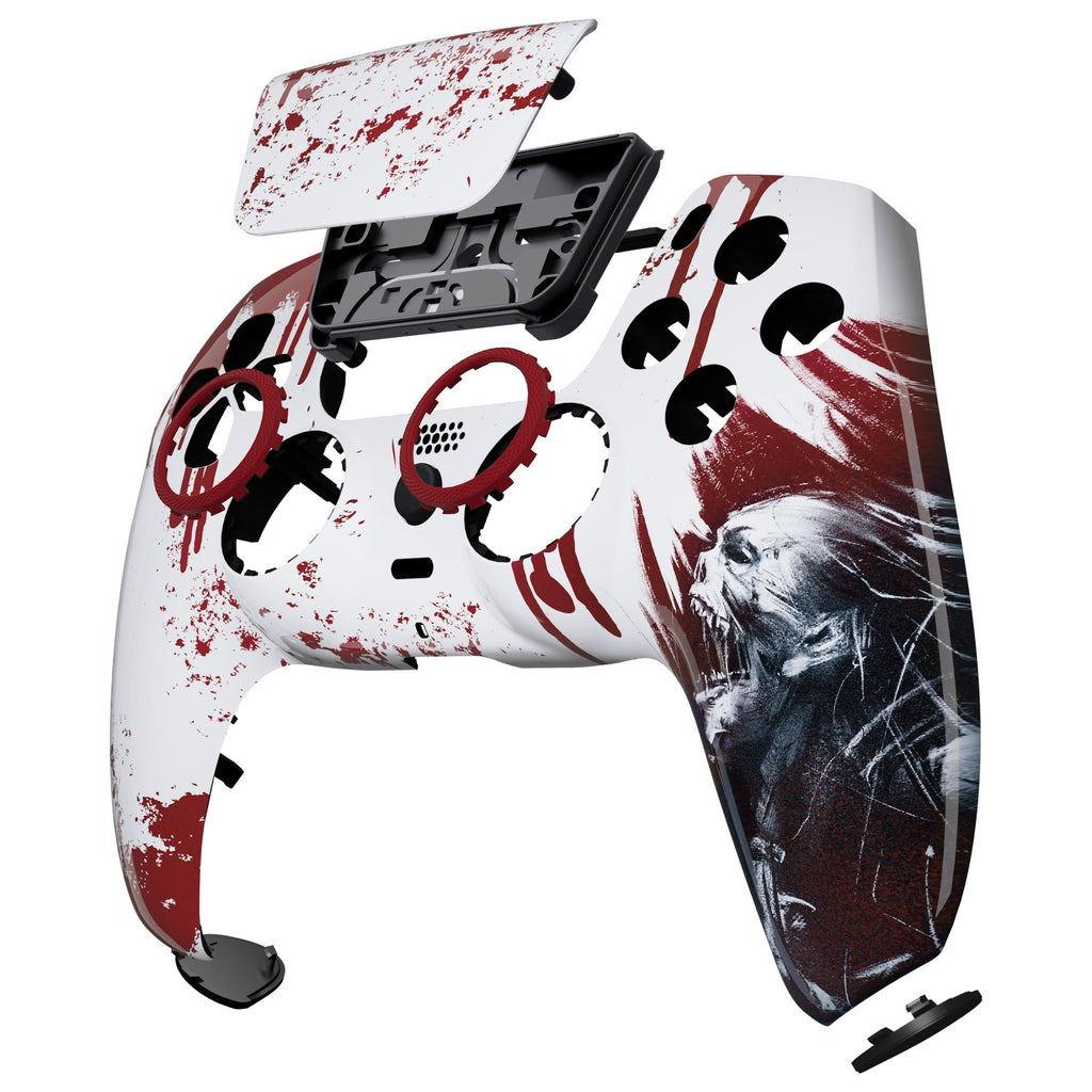 eXtremeRate LUNA Redesigned Replacement Front Shell with Touchpad Compatible with PS5 Controller BDM-010/020/030/040/050/060 - Blood Zombie eXtremeRate