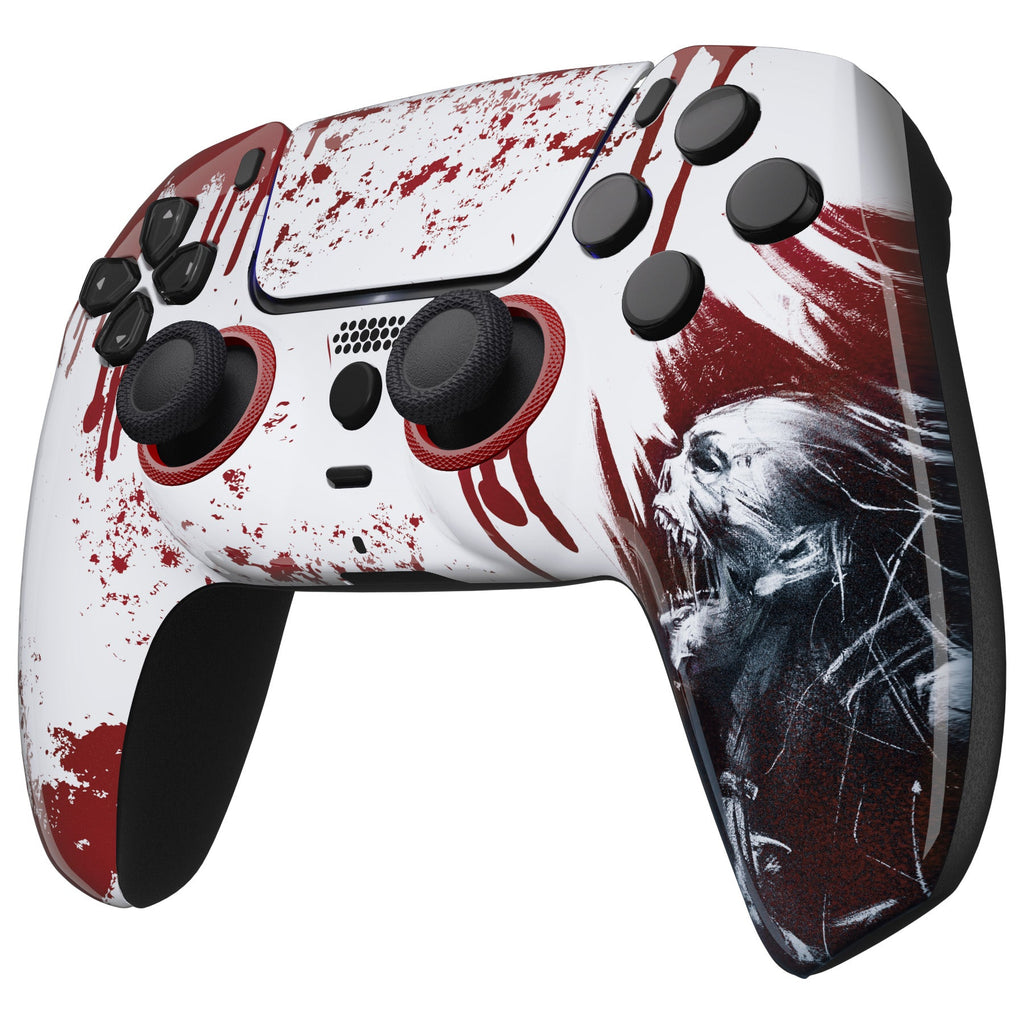 eXtremeRate LUNA Redesigned Replacement Front Shell with Touchpad Compatible with PS5 Controller BDM-010/020/030/040/050/060 - Blood Zombie eXtremeRate
