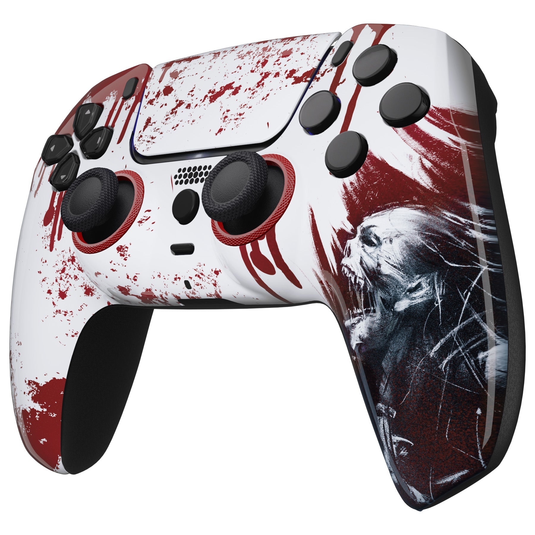 eXtremeRate LUNA Redesigned Replacement Front Shell with Touchpad Compatible with PS5 Controller BDM-010/020/030/040/050/060 - Blood Zombie eXtremeRate