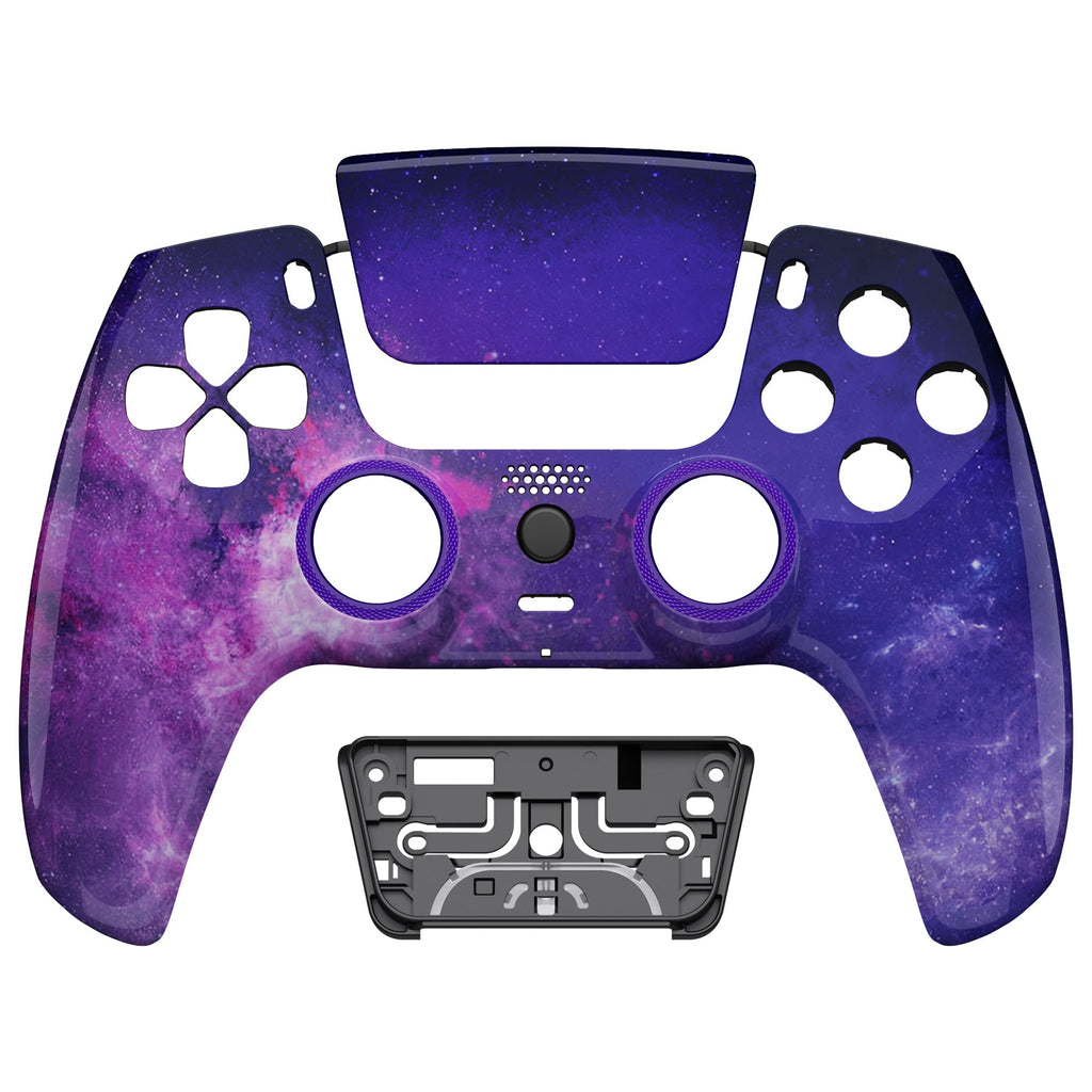 eXtremeRate LUNA Redesigned Replacement Front Shell with Touchpad Compatible with PS5 Controller BDM-010/020/030/040/050 - Nebula Galaxy eXtremeRate