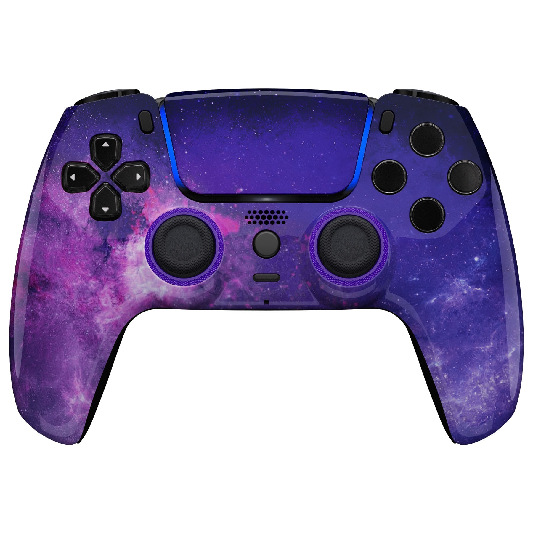 eXtremeRate LUNA Redesigned Replacement Front Shell with Touchpad Compatible with PS5 Controller BDM-010/020/030/040/050 - Nebula Galaxy eXtremeRate