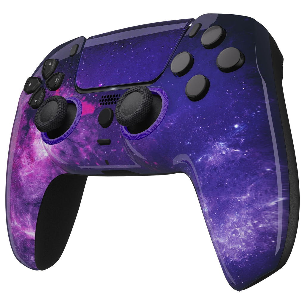 eXtremeRate LUNA Redesigned Replacement Front Shell with Touchpad Compatible with PS5 Controller BDM-010/020/030/040/050 - Nebula Galaxy eXtremeRate