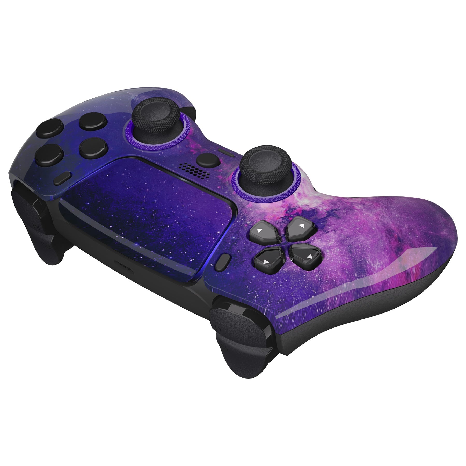 eXtremeRate LUNA Redesigned Replacement Front Shell with Touchpad Compatible with PS5 Controller BDM-010/020/030/040/050 - Nebula Galaxy eXtremeRate