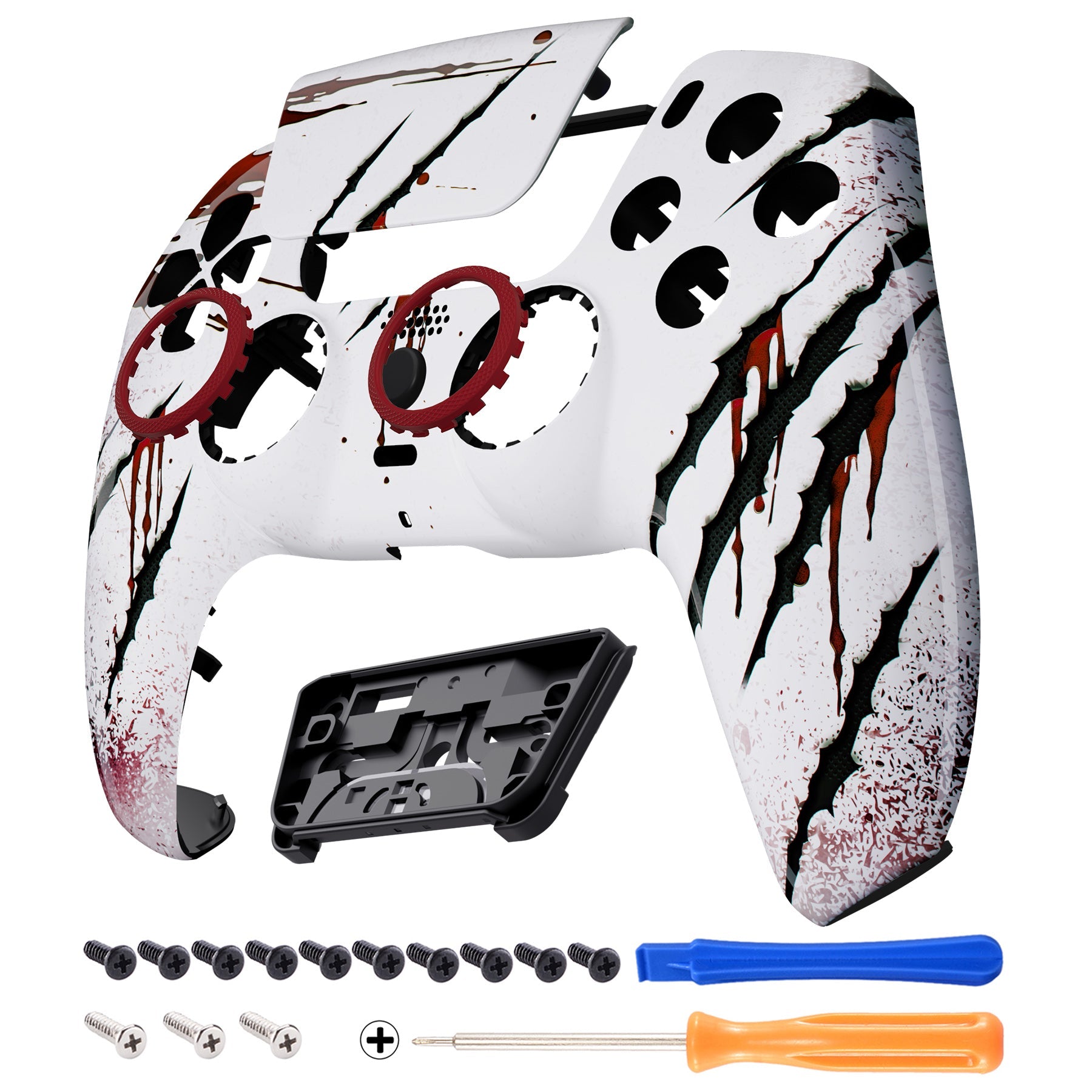 eXtremeRate LUNA Redesigned Replacement Front Shell with Touchpad Compatible with PS5 Controller BDM-010/020/030/040/050/060 - Wild Attack eXtremeRate